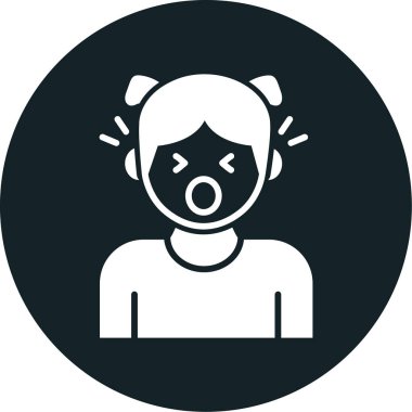 Kız simgesinin vektör çizimi