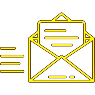 E- posta ileti vektör simgesi içeren posta zarfı