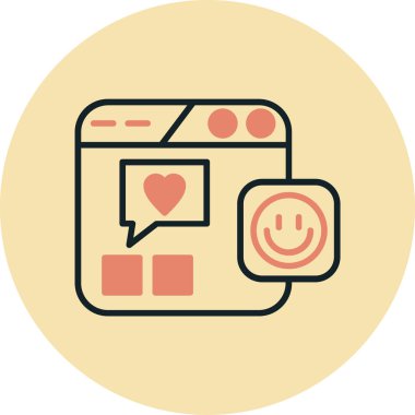 Sohbet simgesi vektör illüstrasyonu