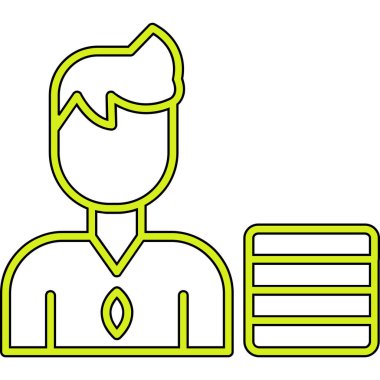 Kitaplı bir kişinin vektör illüstrasyonu