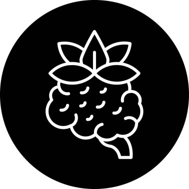 vektör üzüm simgesi, basit illüstrasyon