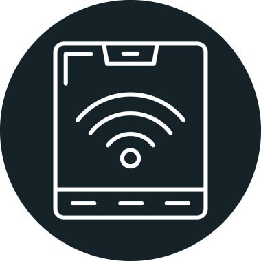 Kablosuz. Web simgesi basit illüstrasyon