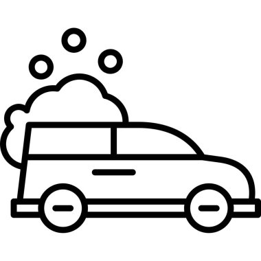 araba yıkama. Web simgesi basit illüstrasyon