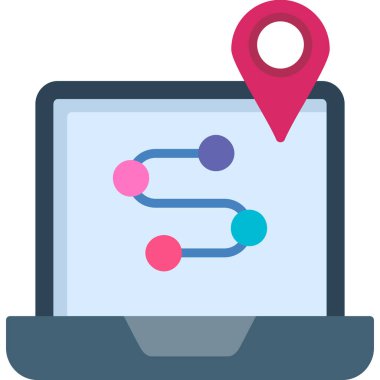 konum. Web simgesi basit illüstrasyon