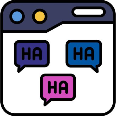 Konuşma kabarcığı temsili mutlu gülümseme emojisi