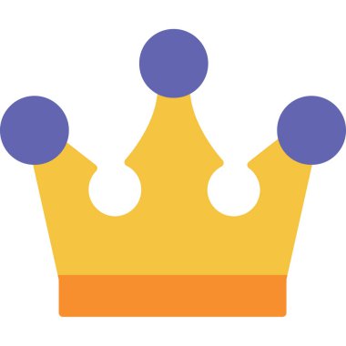 Taçlı vektör simgesi. Basit tasarım