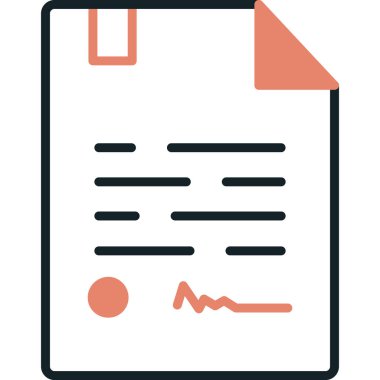 belge dosya simgesi vektör illüstrasyonu