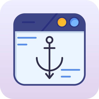 Çapa. Web simgesi basit illüstrasyon