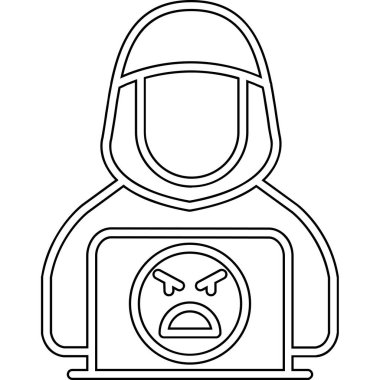 Bilgisayar vektör çizimi tasarımı olan kızgın ve kızgın bir adam.