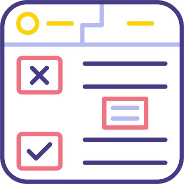 kontrol listesi simgesi, vektör illüstrasyonu