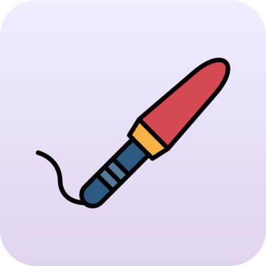 Çizgi film kalem simgesinin vektör çizimi