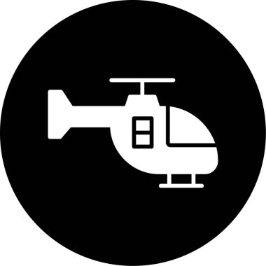 Helikopter simge vektör çizim