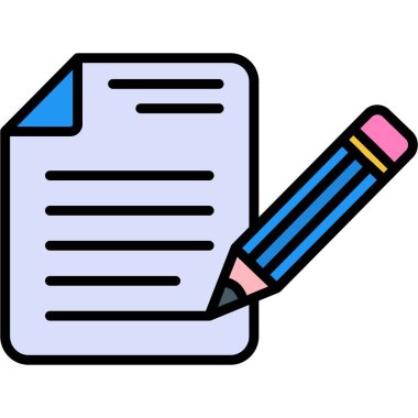 yazma vektörü düz renk simgesi