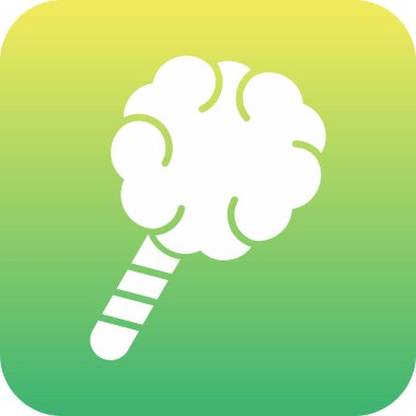 Tek bir izole şeker ikonunun vektör çizimi