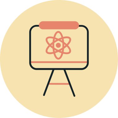 atom. Web simgesi basit illüstrasyon