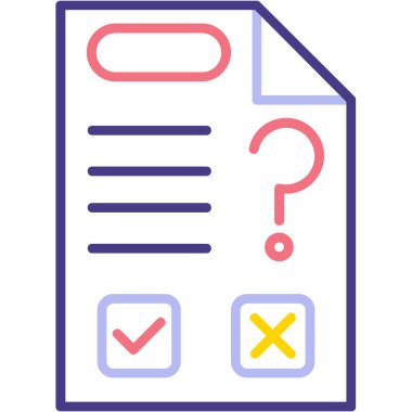 Kontrol listesi. Web simgesi basit illüstrasyon