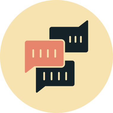 Konuş. Web simgesi basit illüstrasyon