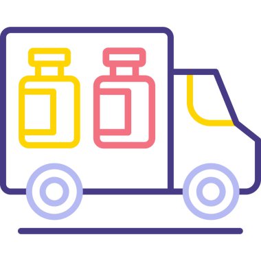 ambulans simgesi, vektör illüstrasyonu basit tasarım