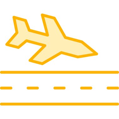 Uçak simgesi. Web için basit bir uçak vektör simgesi çizimi