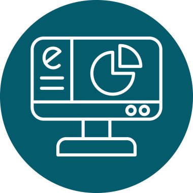 vektör lcd simgesi illüstrasyonu