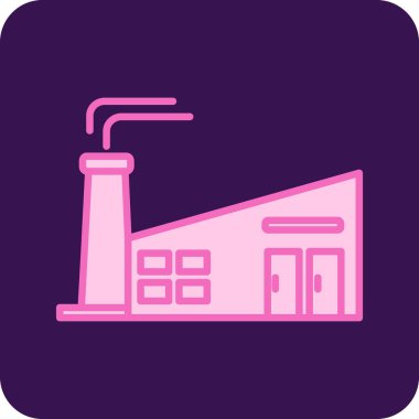 Fabrika vektör simgesi. düz simge izole edildi.