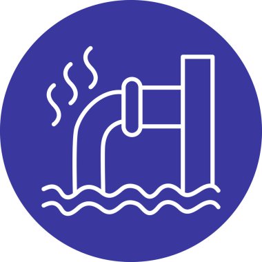 Su ve simgenin vektör illüstrasyonu