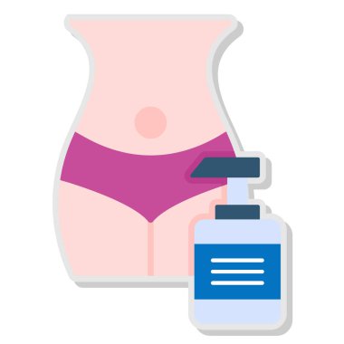 Pembe havluyla kadın vücudu..