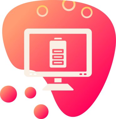 Bilgisayar. Web simgesi basit illüstrasyon