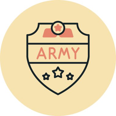 Bir kalkan simgesinin vektör illüstrasyonu