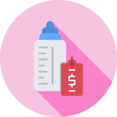 Bebek Şişe. Basit illüstrasyon