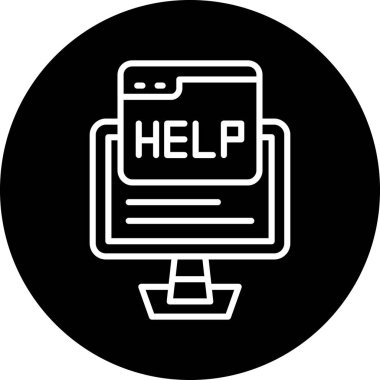 İllüstrasyon yardım merkezi simgesi