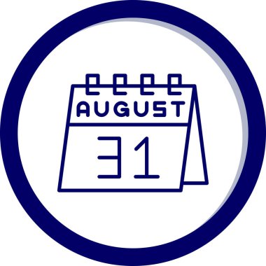 Ağustos 3 rd, tek bir günlük takvimde basit bir tarih simgesi.