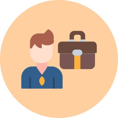 İş adamı simgesi vektör illüstrasyonu