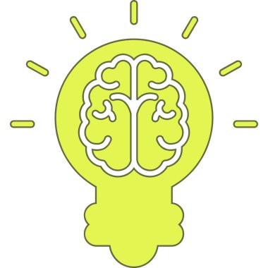 beyin ikonu vektör illüstrasyonu