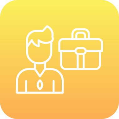 vektör evrak çantası simgesi, illüstrasyon