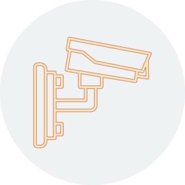 Kapalı devre televizyon. Web simgesi basit illüstrasyon