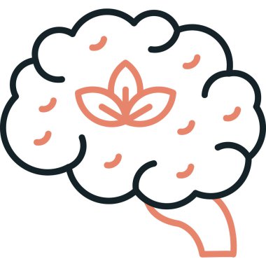 Beyin. Web simgesi basit tasarım