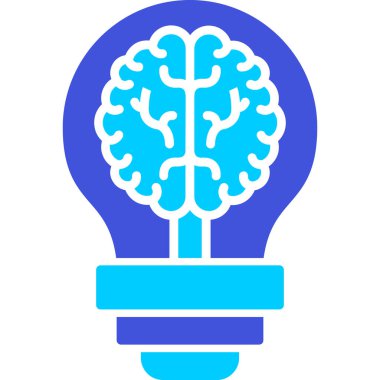 Ampul simgesi. fikir ikonu vektör illüstrasyonu