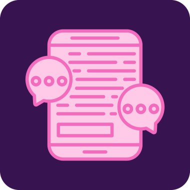 ileti simgesi tasarımı illüstrasyonu