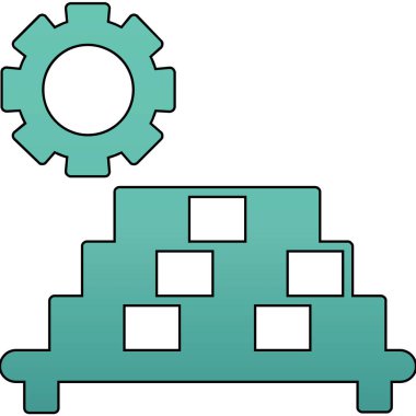 dişli ağ ayarı simgesi, vektör illüstrasyonu