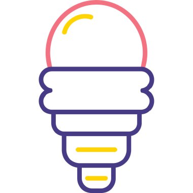 Ampul. Web simgesi basit illüstrasyon