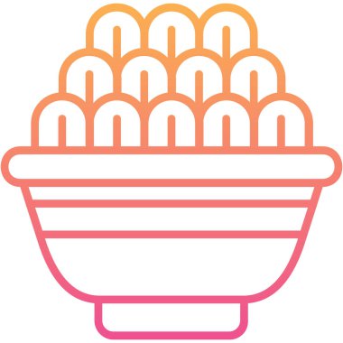 Bir sepet simgesinin vektör illüstrasyonu