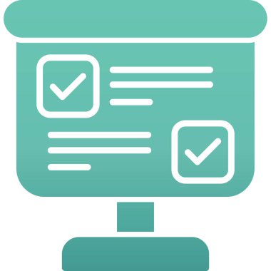 Kontrol listesi. Web simgesi basit tasarım