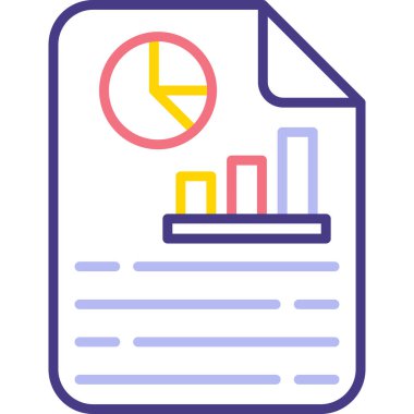 Analiz çizelgesi simgesi, vektör illüstrasyonu