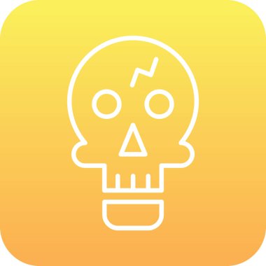 Kafatasının vektör çizimi