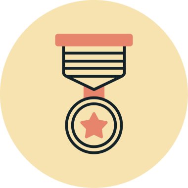 Madalya. Web simgesi basit illüstrasyon