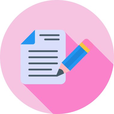 Not simgesi vektör illüstrasyonu yazılıyor