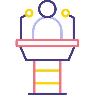 Çizgi film simgesinin vektör çizimi