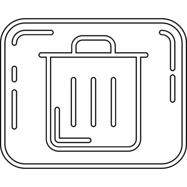 Plastik torba simgesi, taslak biçimi