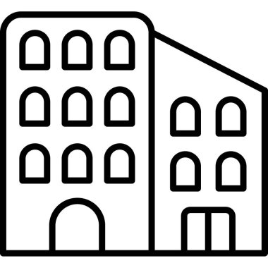 Bina. Web simgesi vektör illüstrasyonu